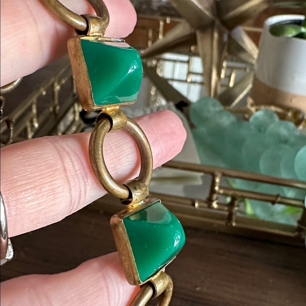 RARE Peking “Jade” German Brass Bracelet Vintage or Antique - Picture 12 of 12